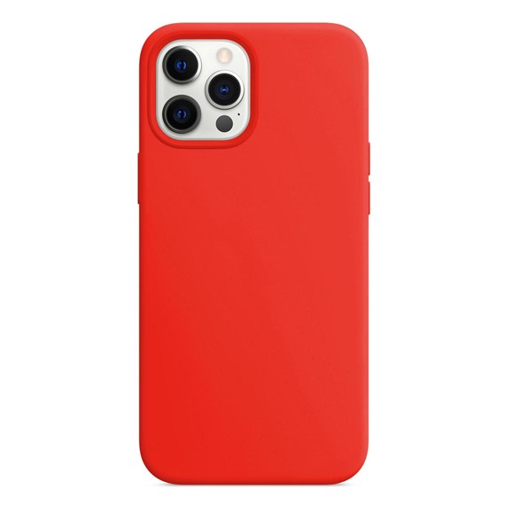CaseUp Apple iPhone 12 Pro Max Kılıf Slim Liquid Silicone Kırmızı 2
